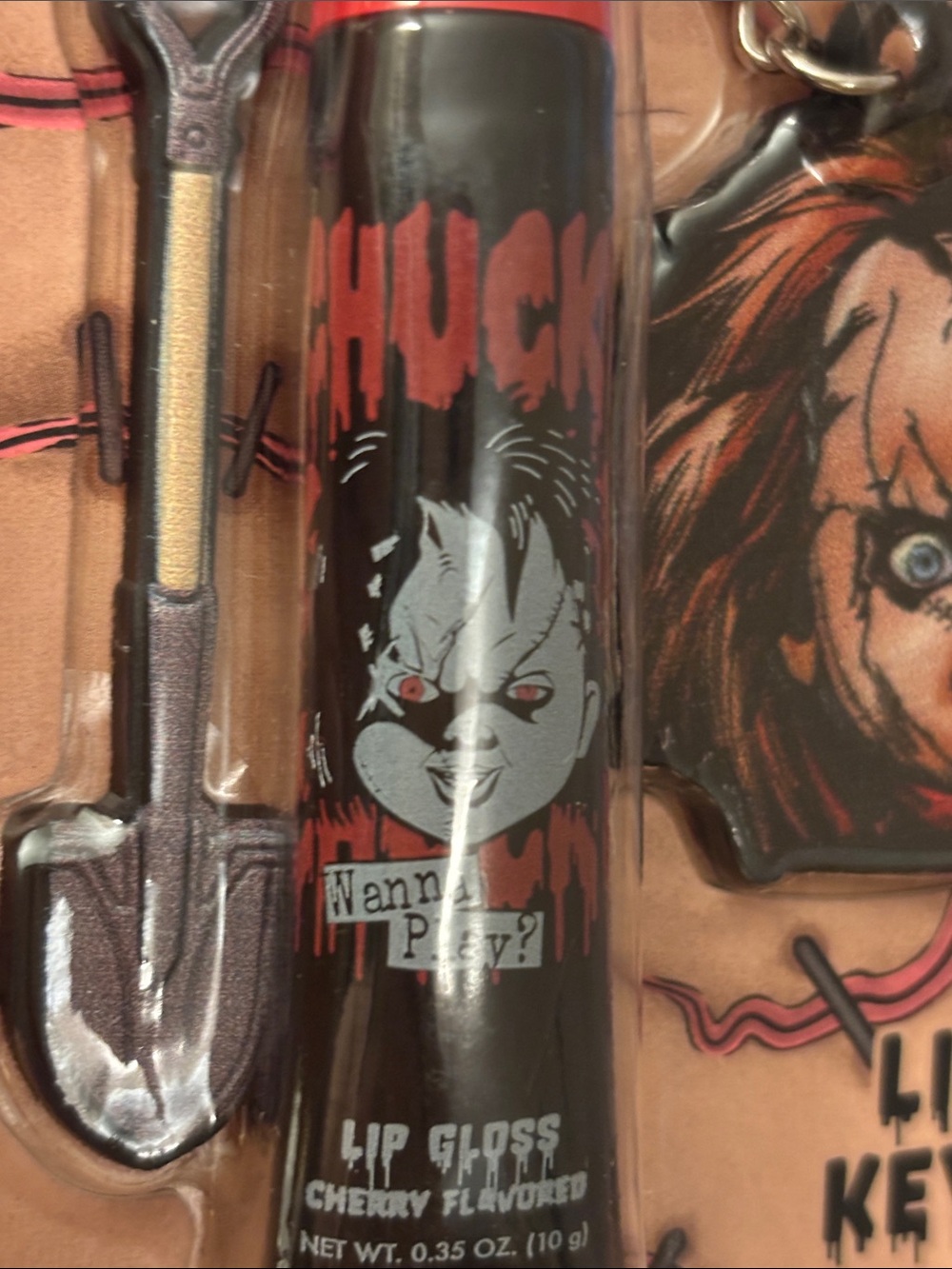 Chucky Lip Gloss Keychain Set NWT - Picture 3 of 4